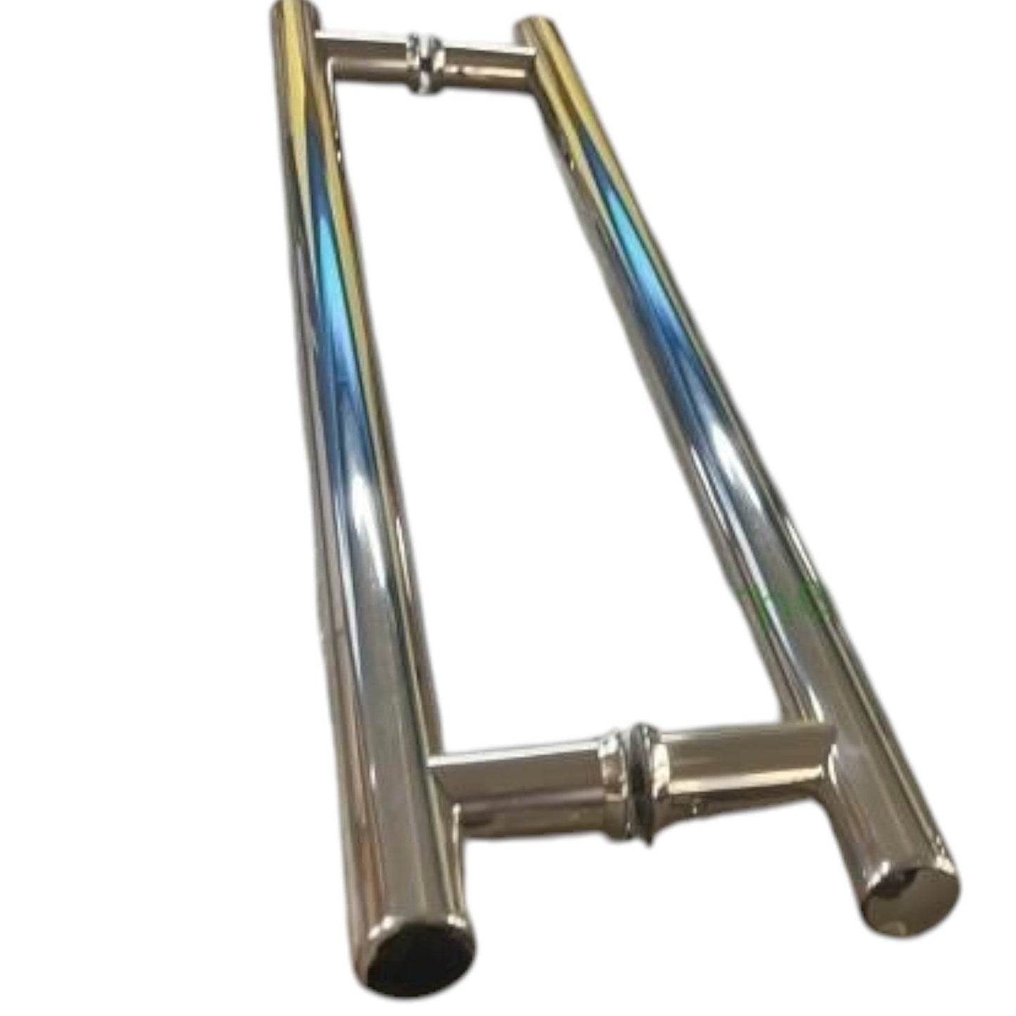 24" Ladder Style Back-to-Glass Push Pull Handle – Stainless Steel 304, Chrome Finish