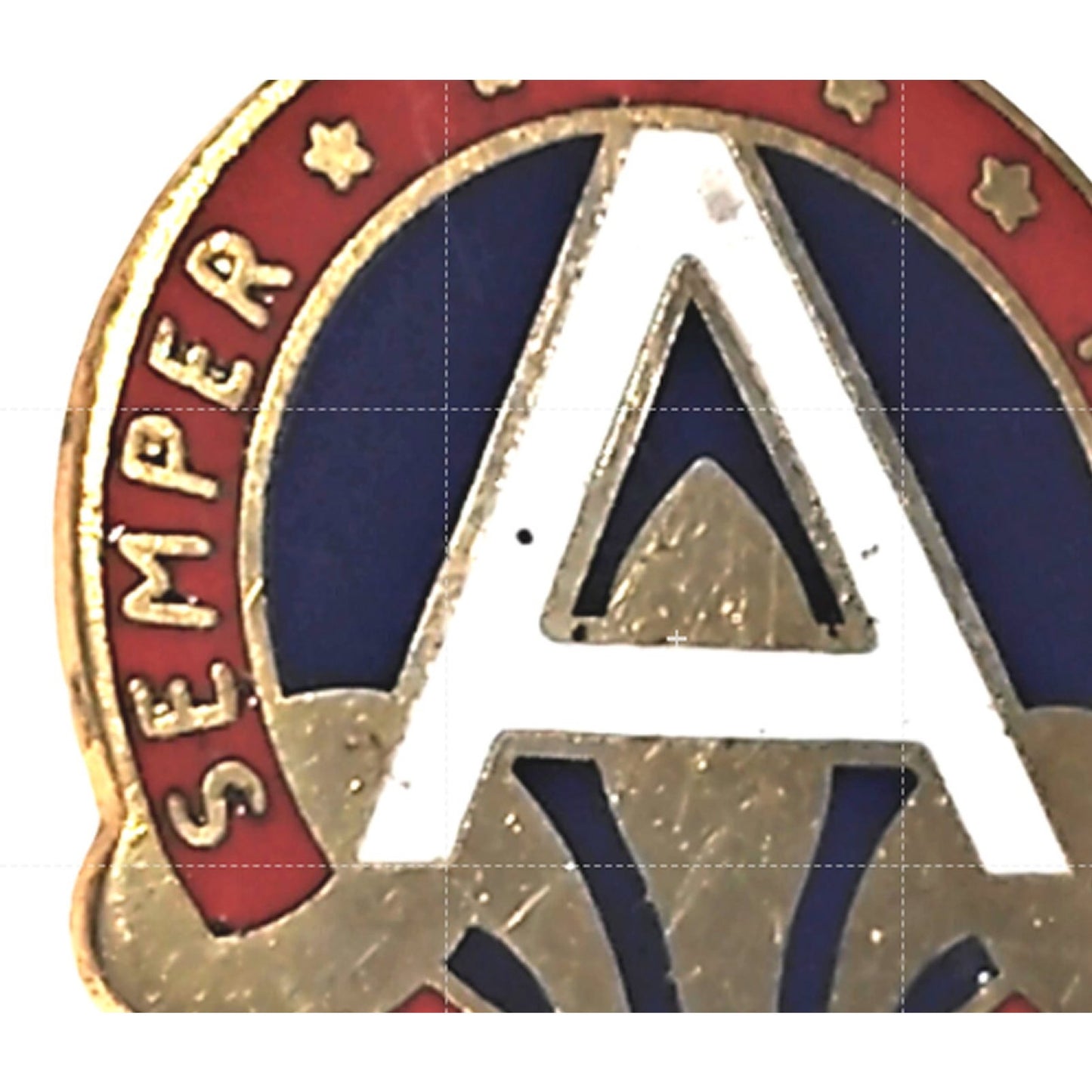 Third Army Hat Lapel Pin 1‑1/8"- Made in U.S.A. by Harry Sugerman, Inc. (Susco)