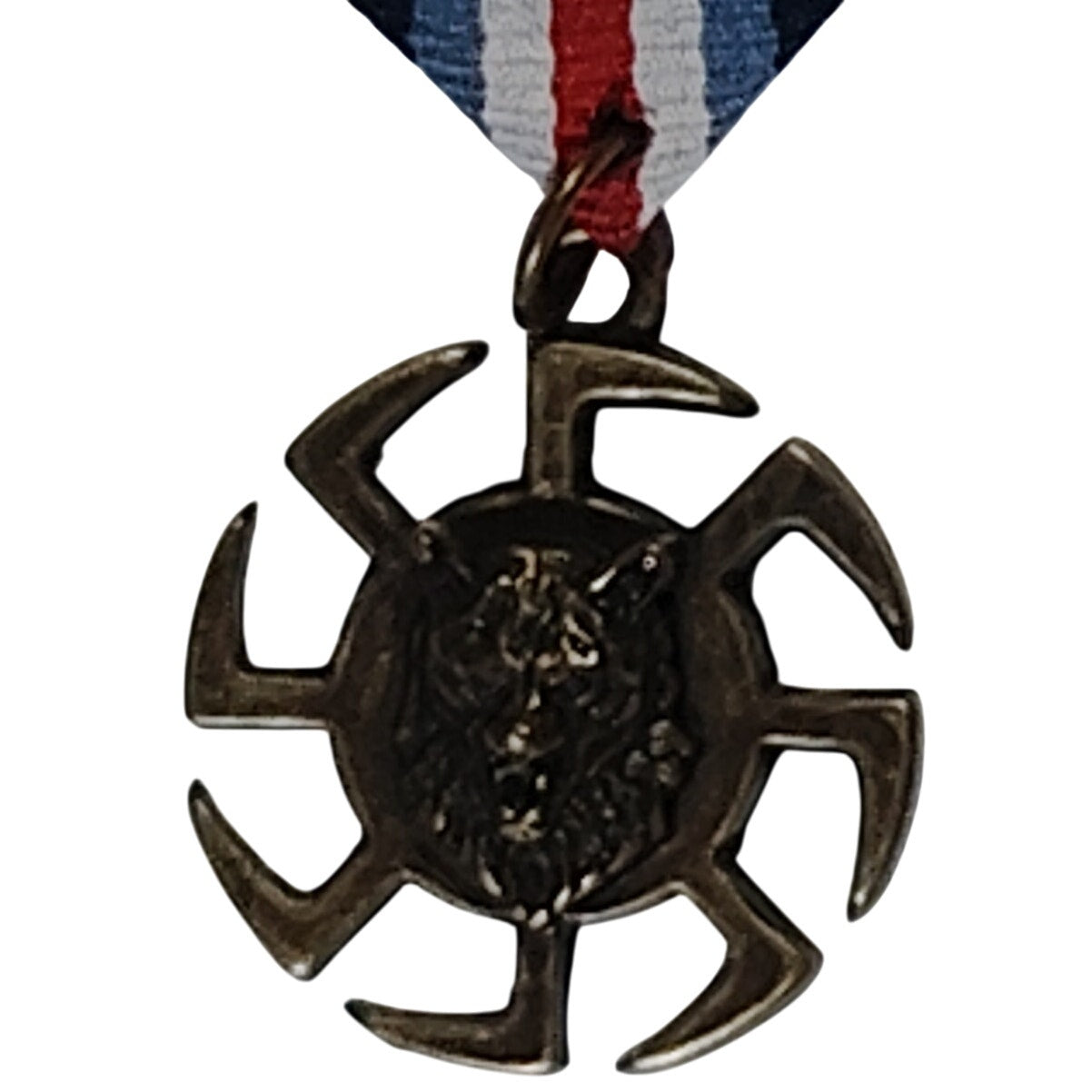 Mini Navy-Style Cosplay Medal 1-1/4" Bronze Charm on 1"x2" Ribbon Republica de Colombia Theme