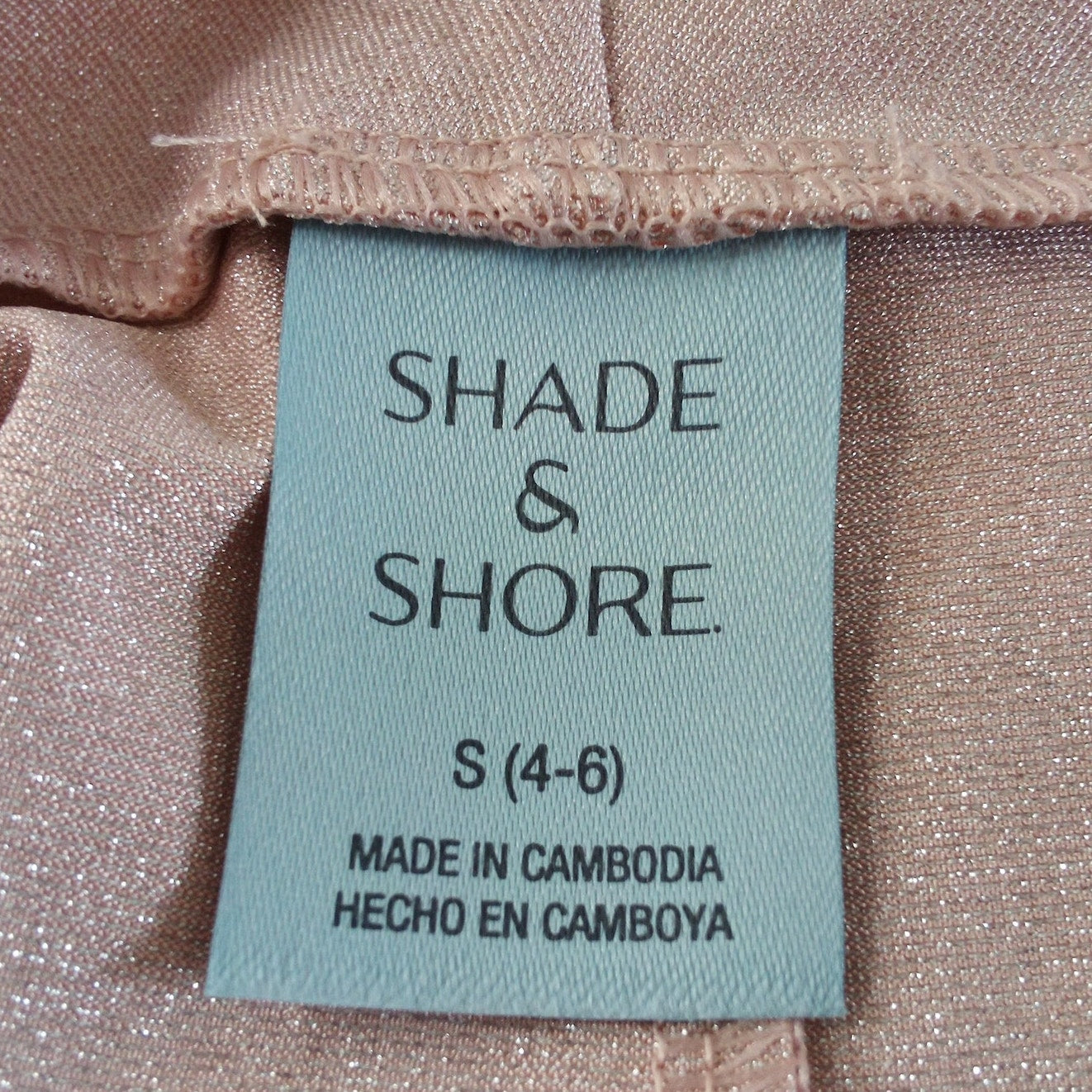 Shade & Shore Sparkle Twist Skirt Cover‑Up Pink S, Metallic Shimmer