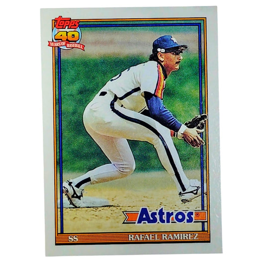1991 Topps Rafael Ramirez #423 Astros SS Veteran Defender Houston Fan Fave VG/EX