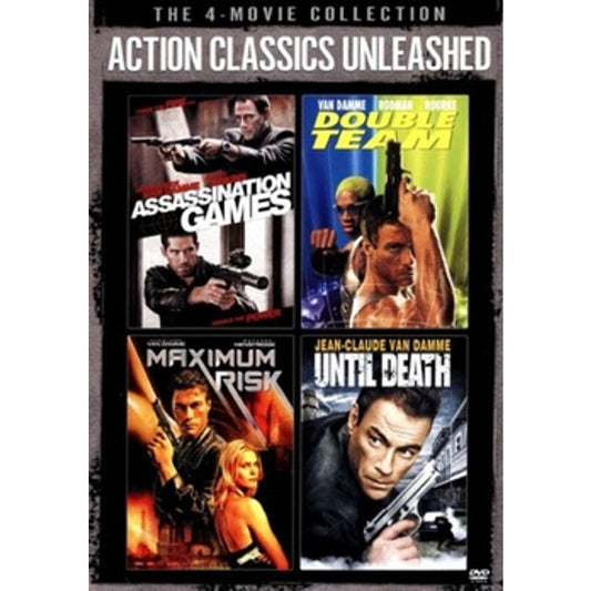 4 Action Films DVD - Assassination Games, Double Team, Maximum Risk, Until Death