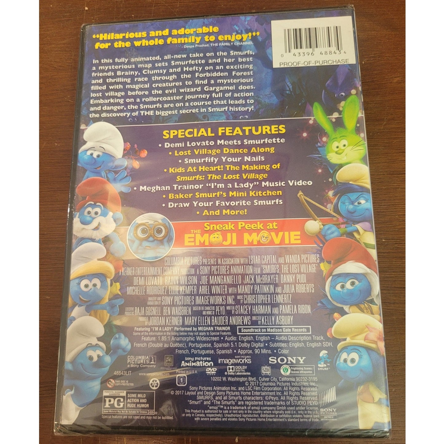 Smurfs The Lost Village DVD 2017 Animated Family Comedy Adventure Fantasy