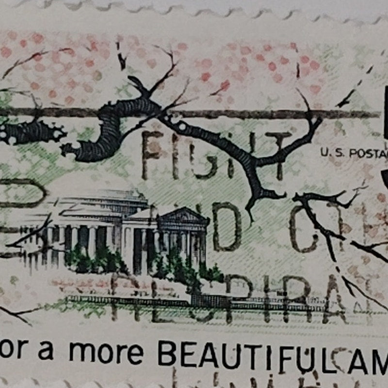 1966 Scott #1318 – 5¢ Plant for a More Beautiful America / Jefferson Memorial