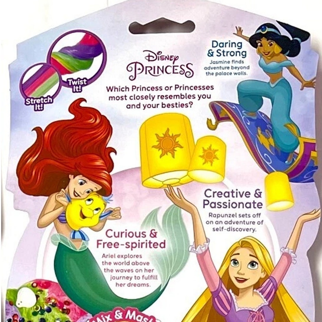 Disney Princess Buddy Putty – 1 Pack w/ Confetti, 3 Colors, Fun Beads, Ages 4+