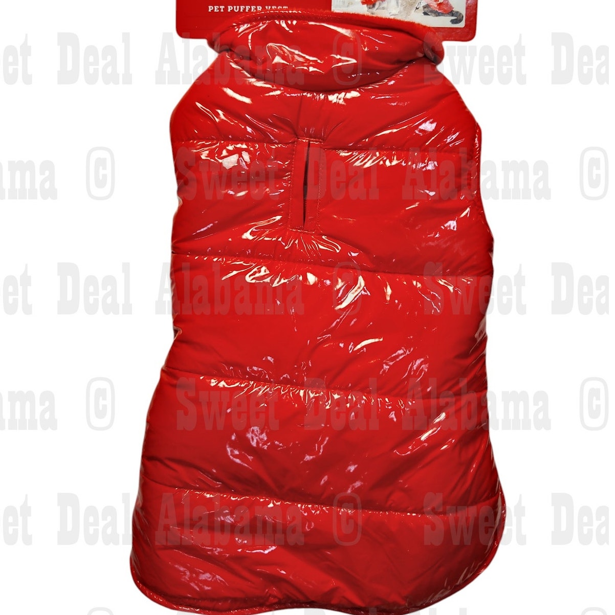 Wondershop Dog & Cat Puffer Jacket - Red - Small, Warm, Lightweight, Hook & Loop