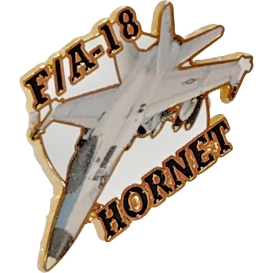 F/A-18 Hornet Hat Lapel Brooch Pin - Navy Fighter Jet 1-1/2"W x 7/8"H