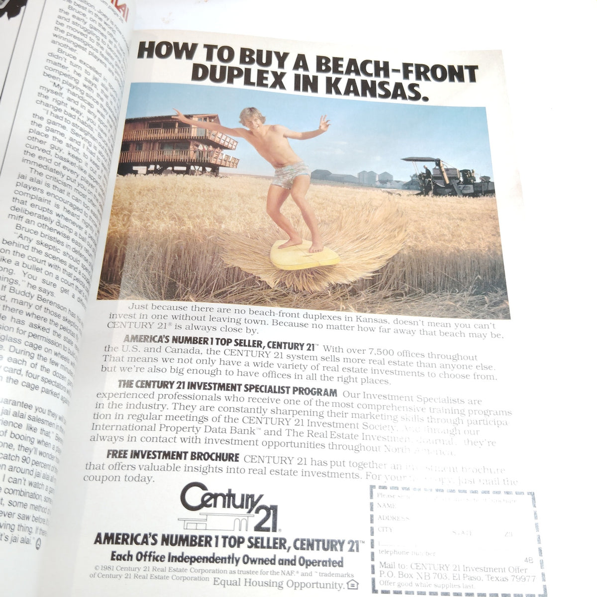 Delta Sky In-Flight Magazine July 1981 - JAI LAI Cover , Stocks And Bonds, Sea