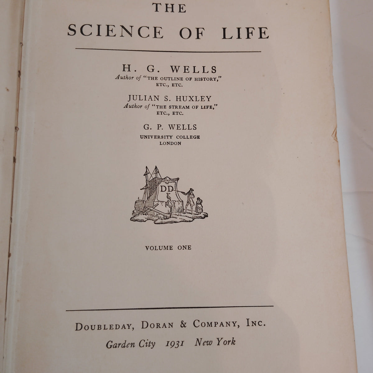 The Science of Life, Volumes I-IV - 1931 H.G. Wells First Edition Set