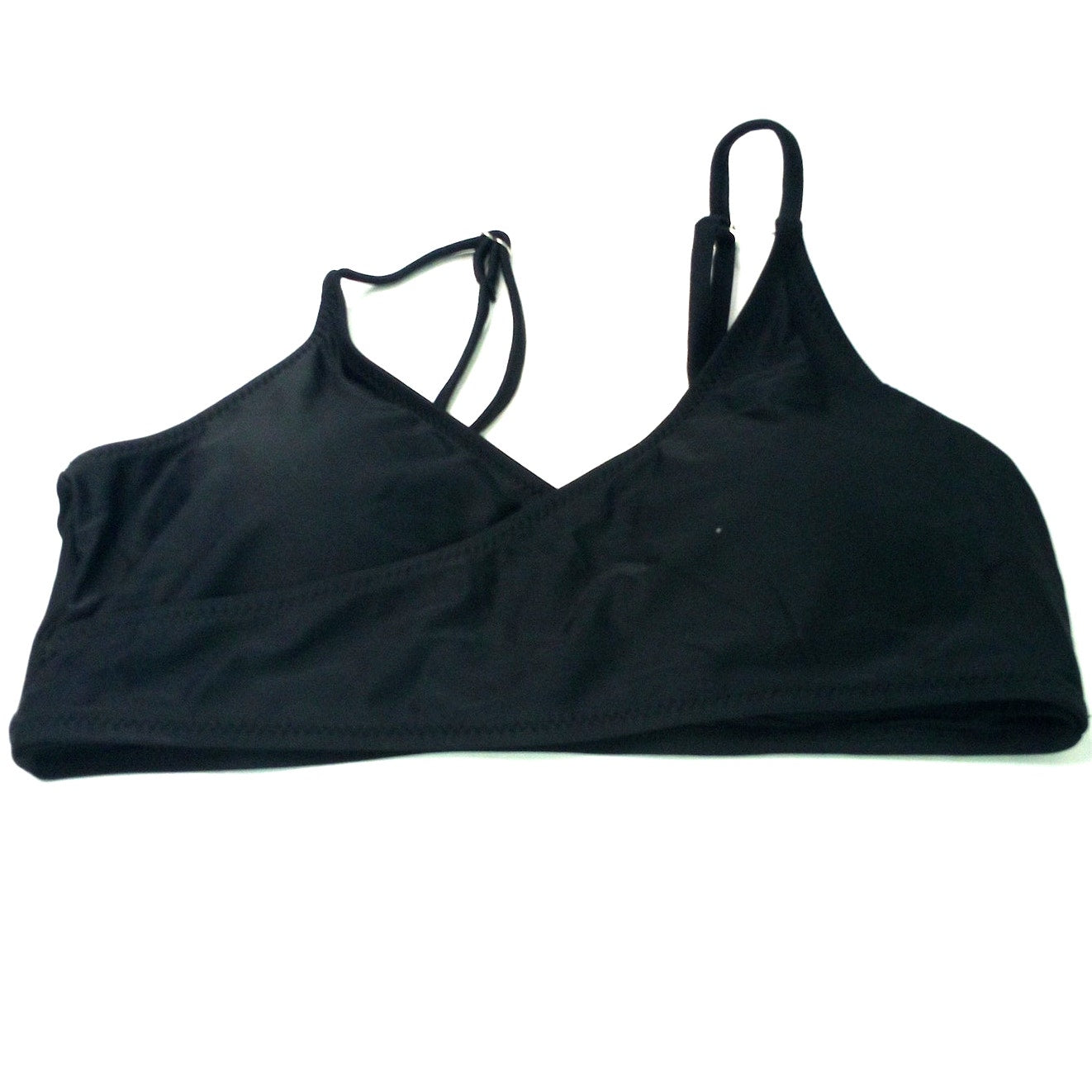 Blooming Jelly Black Twist‑Front Bikini Swim Top Women’s Size Large