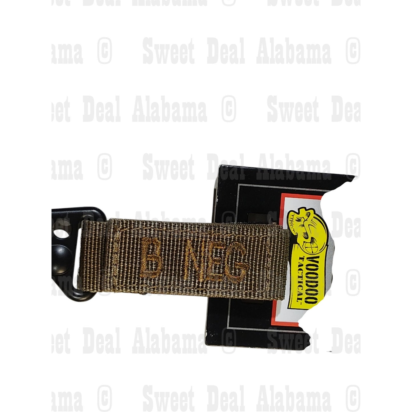 VooDoo Tactical Blood Type Keychain, B NEG (B NEGATIVE), Coyote, Snaphook