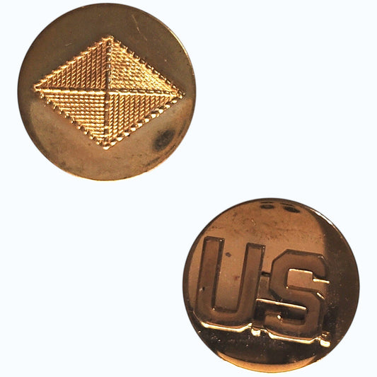 Army Finance Corps / U.S. Collar Pin Set 1" Discs, Vintage EUC