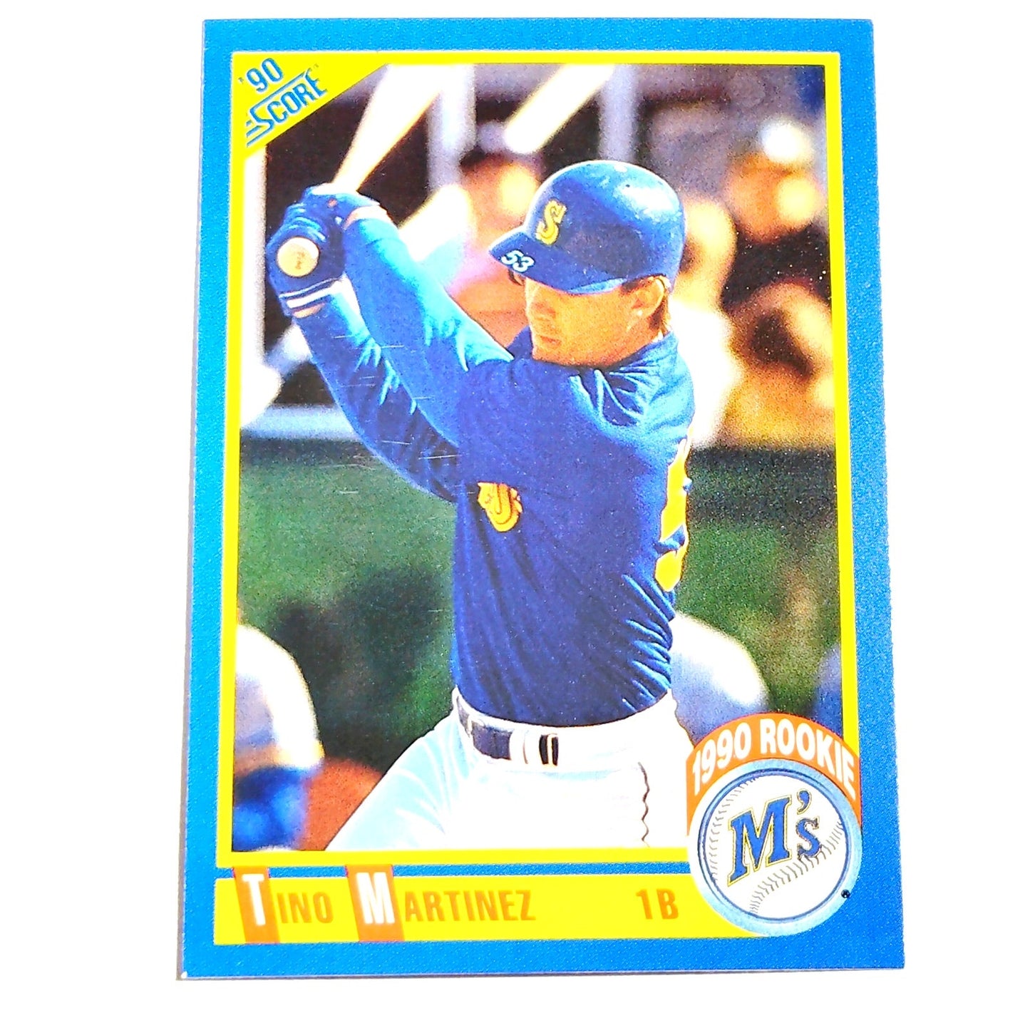 1990 Score Tino Martinez RC #596 Seattle Mariners First Baseman Rookie MLB EX
