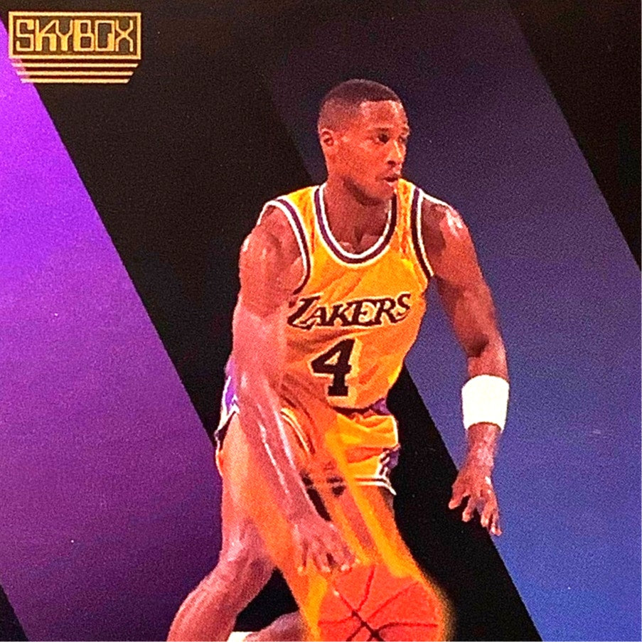 Byron Scott, Card #140, Los Angeles Lakers, 1990 NBA Skybox NM+