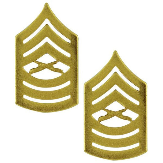 Vanguard Marine Corps Chevron – Master Sergeant – Satin Gold – 7/8" x 1-1/2"