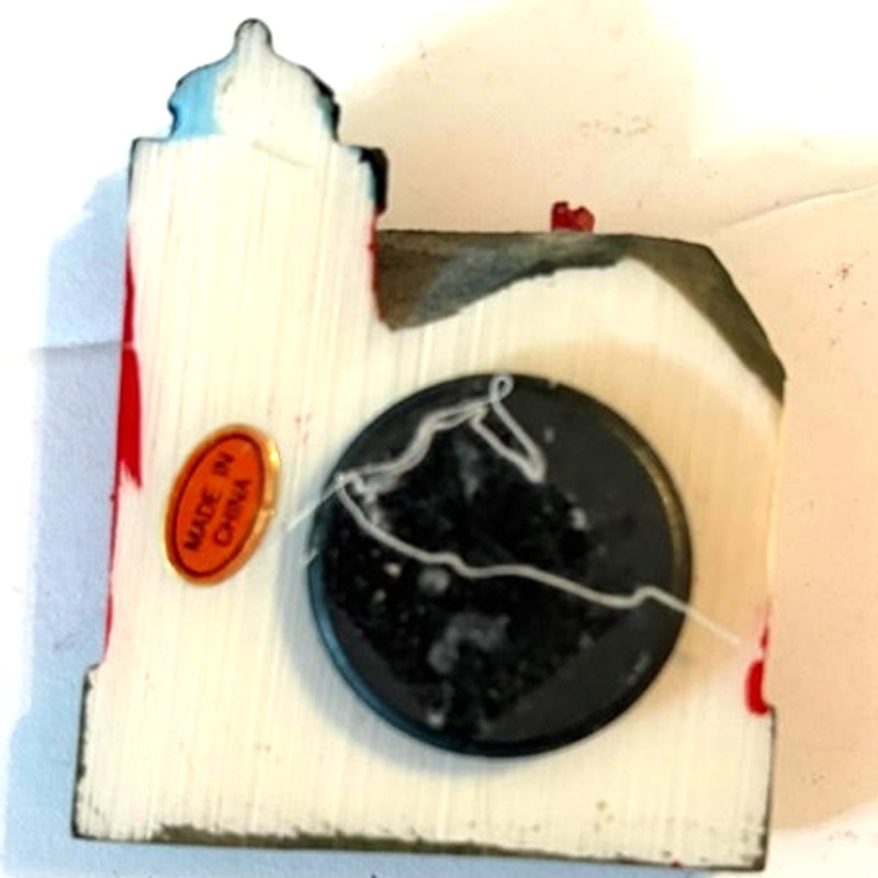 Round Island Light Mackinac Island Michigan 3D Resin Fridge Magnet 2x1.75