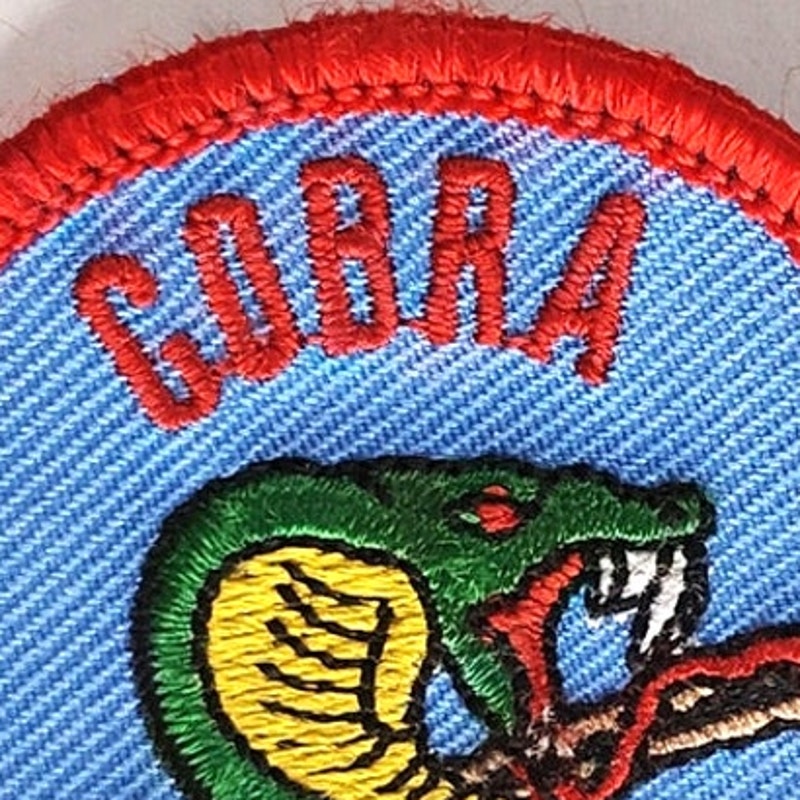 Unique Bell AH‑1 Cobra Helicopter Patch Green Snake 2‑1/4" Dia Hook‑Back