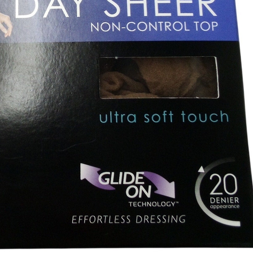 JMS Just My Size Day Sheer Non-Control Top Pantyhose 2-Pair Suntan 3X