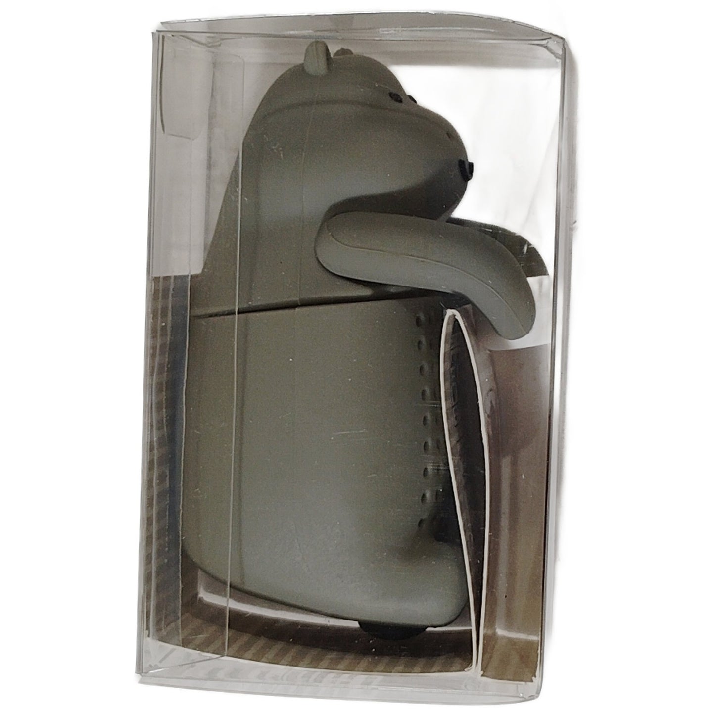 ME Modern Expressions Tea Infuser – Gray Hippopotamus – Silicone, 1.5" x 3" x 2"