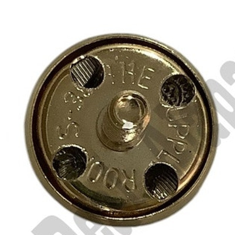 4-PK Brass Screw-On Buttons w/ Eagle Seal, No Backs,  5/8"D, The Supply Room