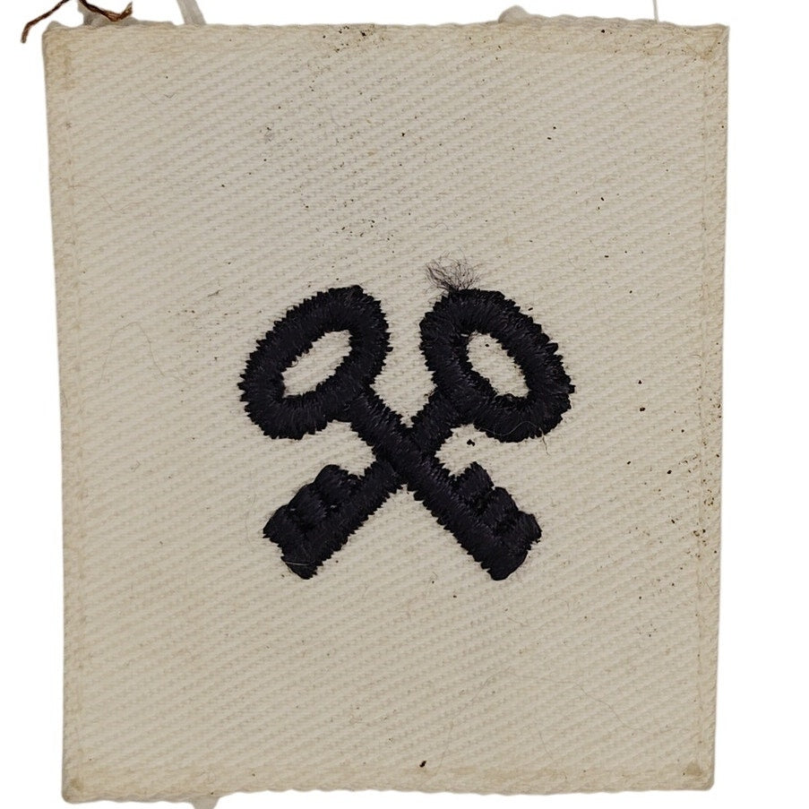 US Navy Storekeeper SK Striker Patch Crossed Keys – TE Sew‑On 2‑1/4" × 1‑7/8"