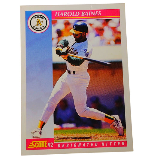 1992 Score Harold Baines #137 Oakland Athletics Designated Hitter MLB Baseball EX