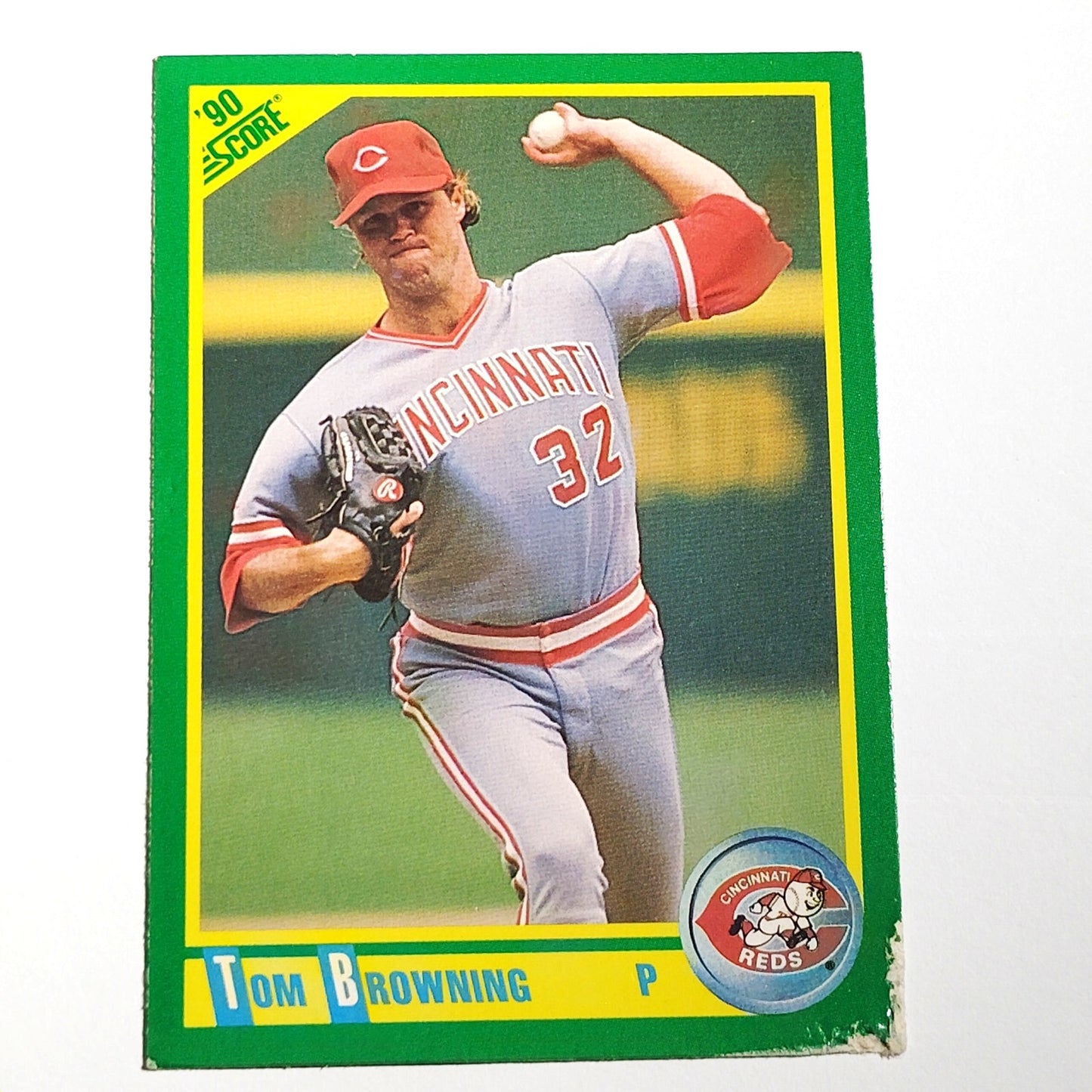 1990 Score Tom Browning #165 Cincinnati Reds Pitcher All Star MLB EX