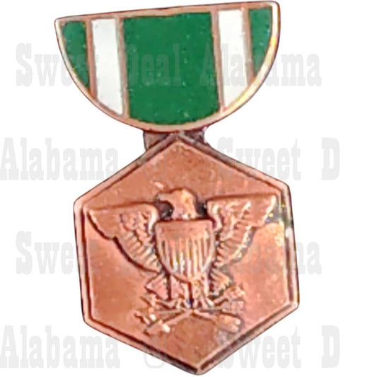 Navy & Marines Commendation Mini Medal Hat, Lapel Collectors Pin 1-1/8"H x 5/8"W