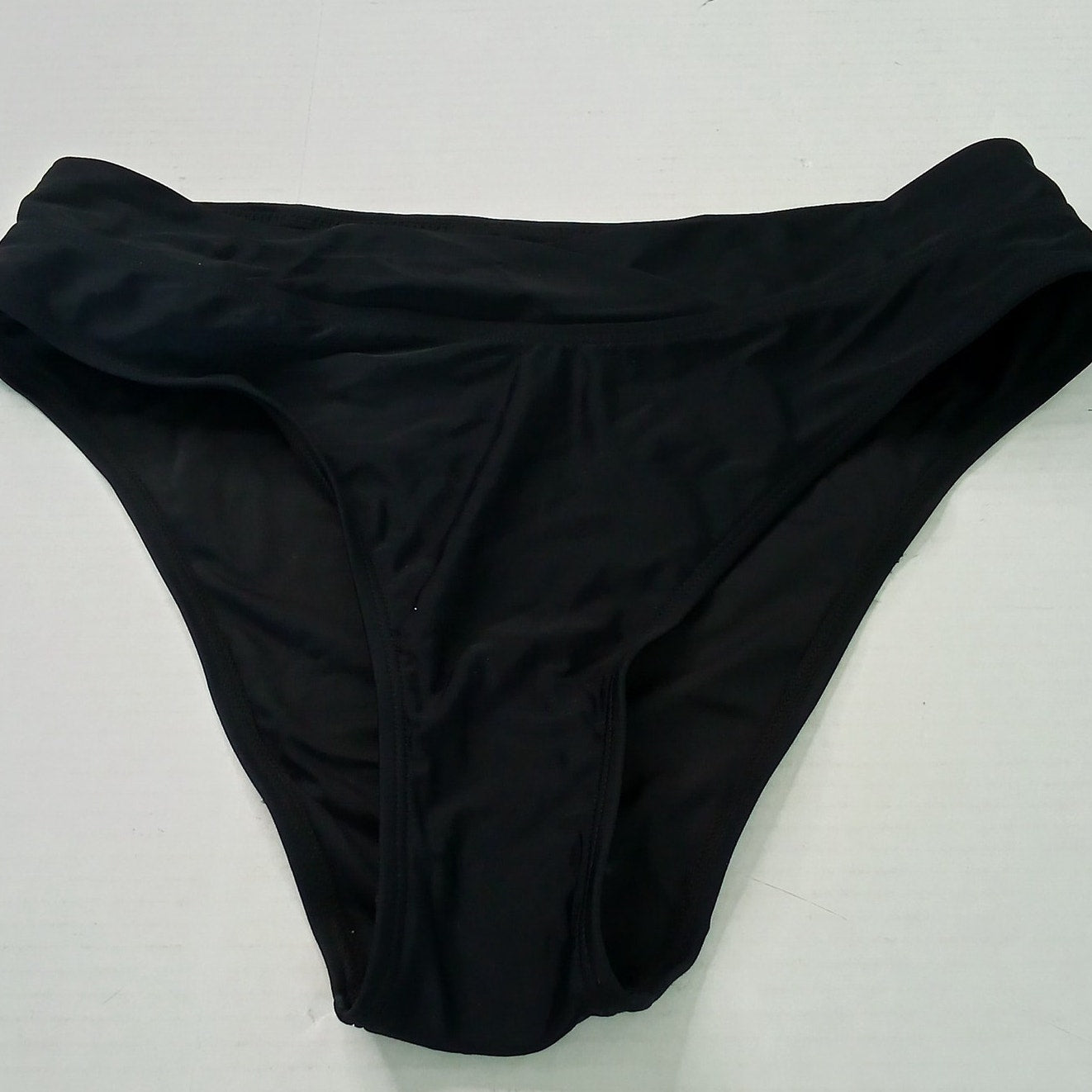 Cupshe Black Bikini Bottoms Women’s Swim Solid Stretch Lined Medium