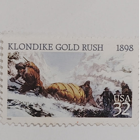 1998 Klondike Gold Rush Stamp – 32¢  New – Centennial – USA – Scott #3235