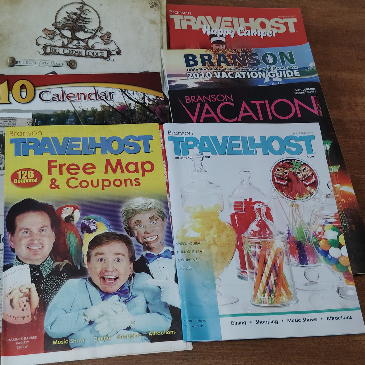 Branson MO 2010 Travel & Vacation Ephemera Lot - 7 Pieces of Memorabilia