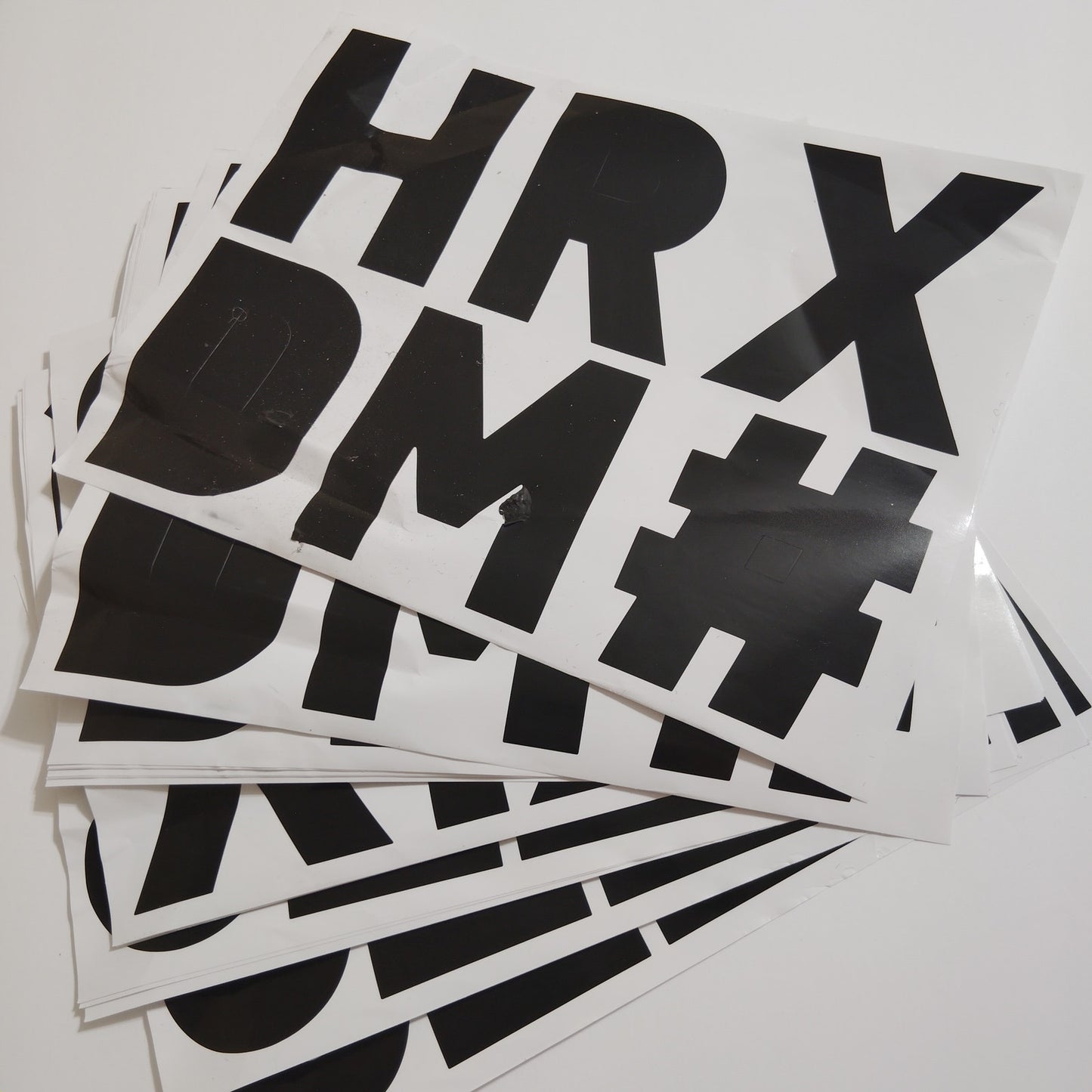 Vinyl Alphabet Letter Set – 5 Packs, 3‑7/8" High Letters + ! # & ? – New