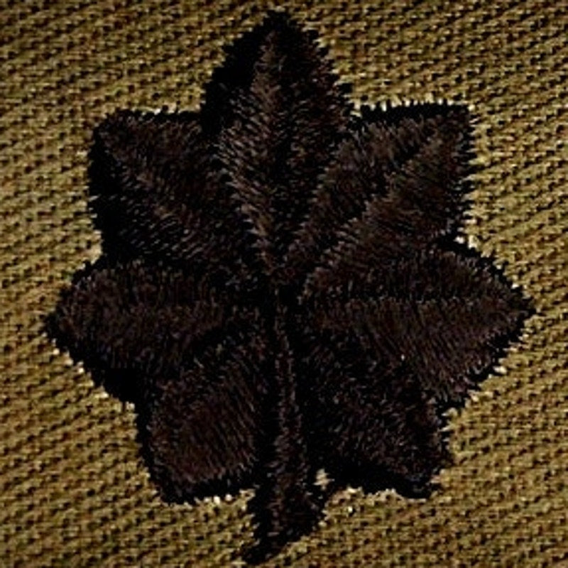 US O‑5 Rank Insignia Subdued Black on ODG Folded Twill, Pair (N CDR / LT COL)