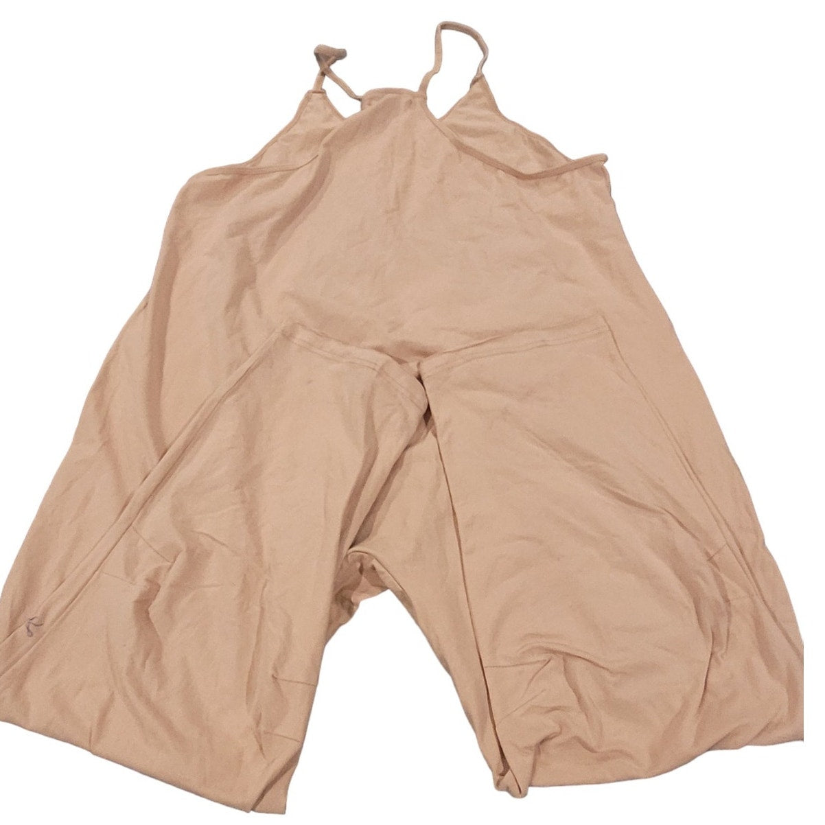 Trendy Queen, M,  Apricot, Jumpsuit Casual Summer Romper Baggy Pocketed Overalls