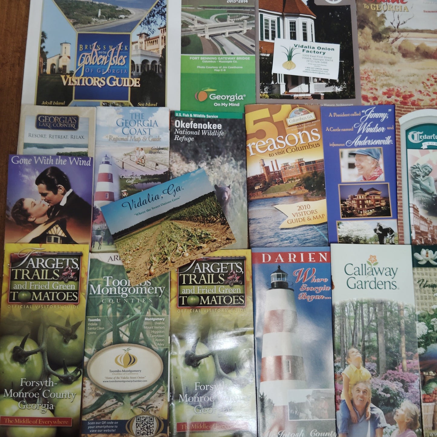 Vintage Georgia Travel Brochures Lot - Vidalia, Juliette, 2013 Ephemera & Maps