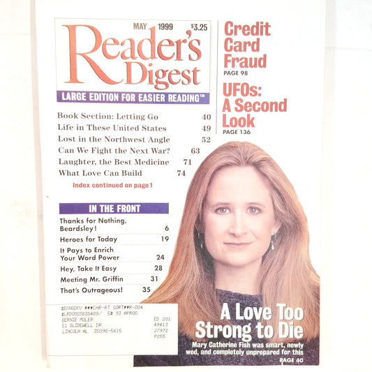 Reader's Digest May 1999 Large Print Magazine Vintage Back Issue, UFOs 2nd Look
