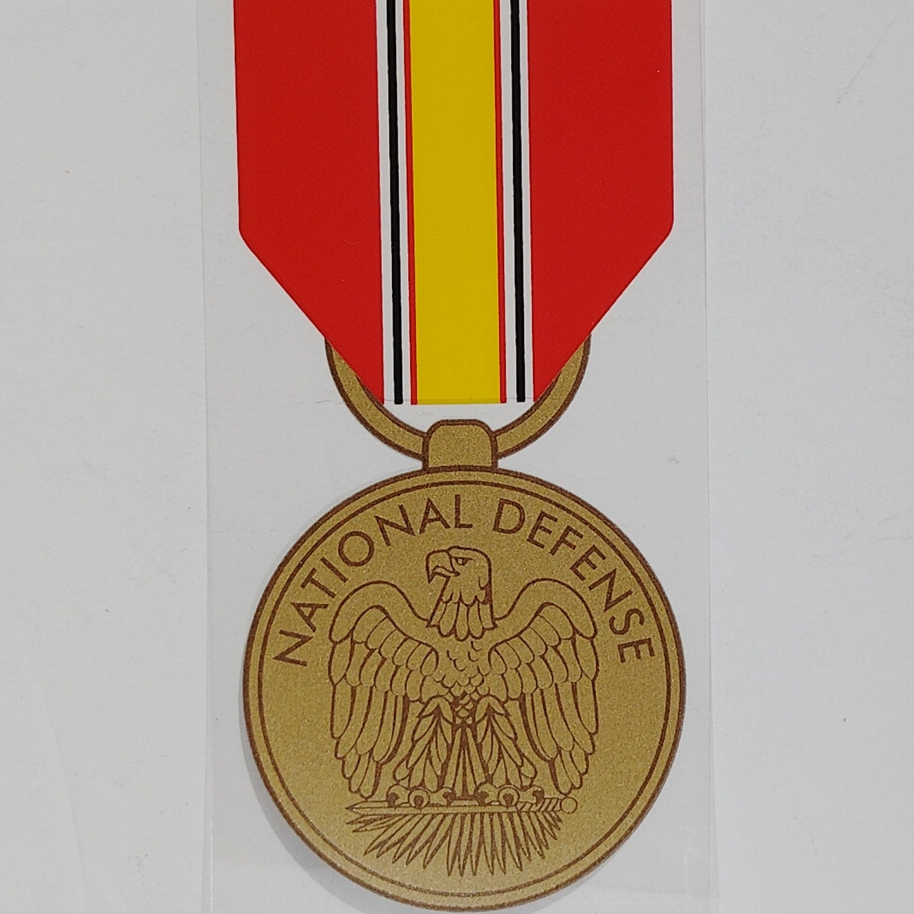 National Defense Service Medal Mylar Vinyl Decal – 2-1/2" x 5-1/4"