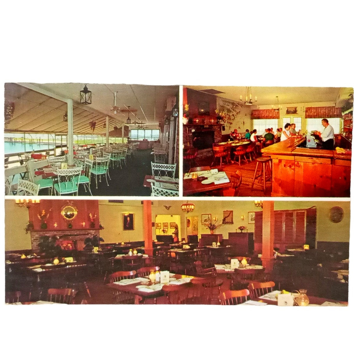 Marmora, NJ, Tuckahoe Inn, The Porch Restaurant, 3.5 x 5.5  Vintage Postcard