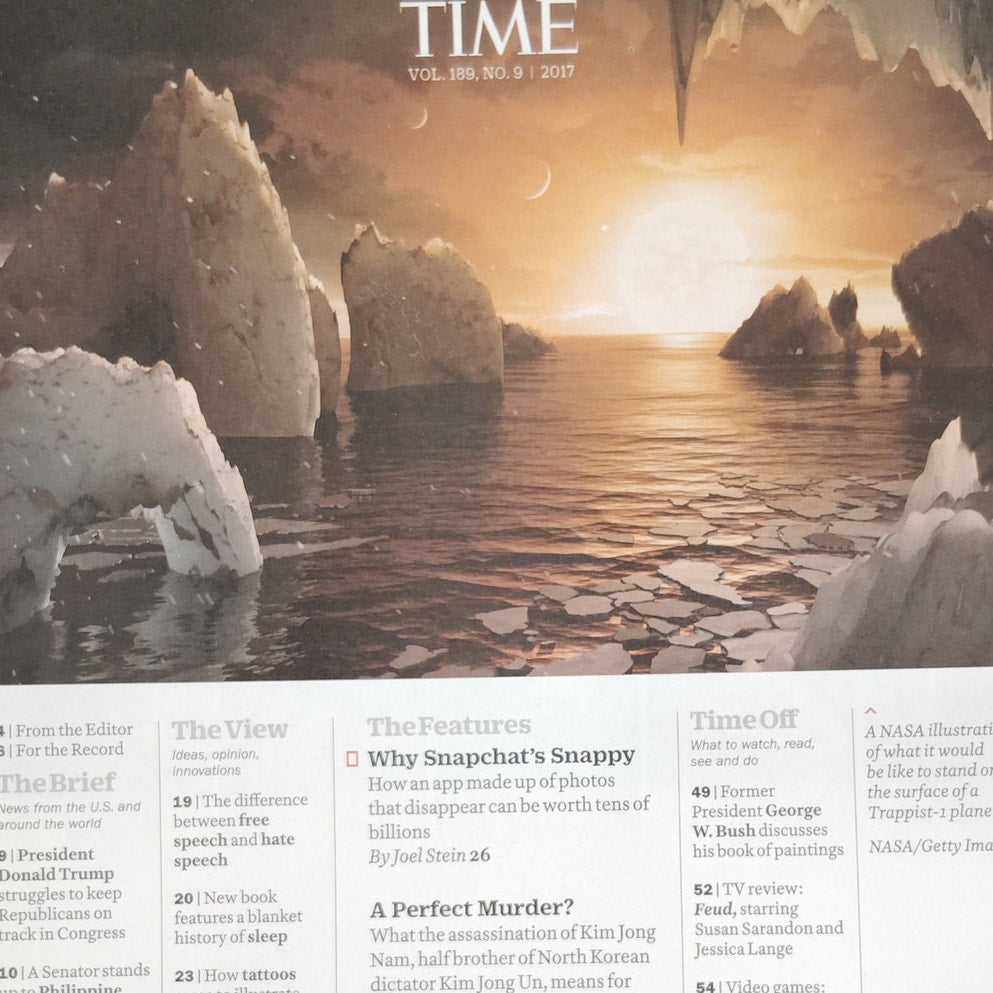 TIME Magazine March 13 2017 Vol 189 No 9 The Genius of Snapchat Back Issue