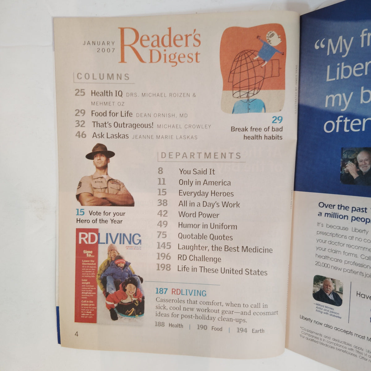 Reader's Digest January 2007 Large Print Edition Hilary Swank Magazine
