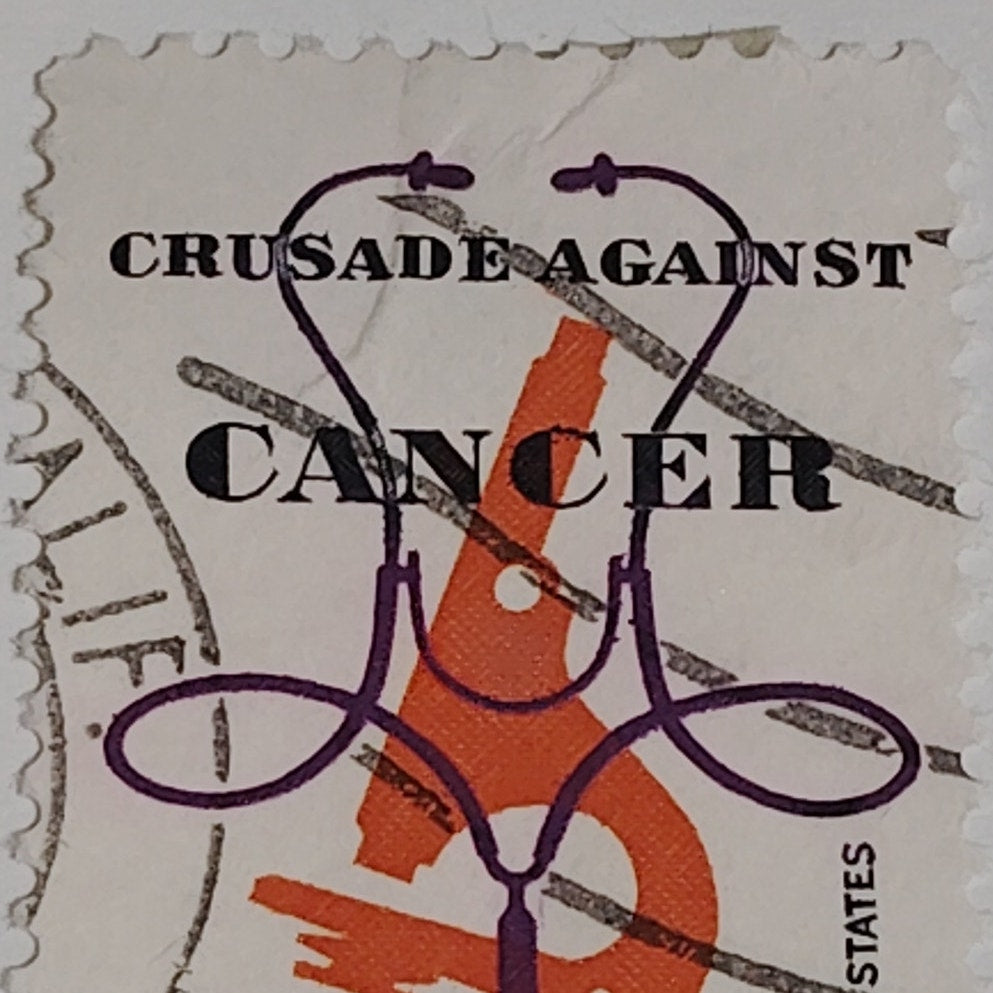 1965 Scott #1256 – 5¢ Crusade Against Cancer / Early Diagnosis – Canceled