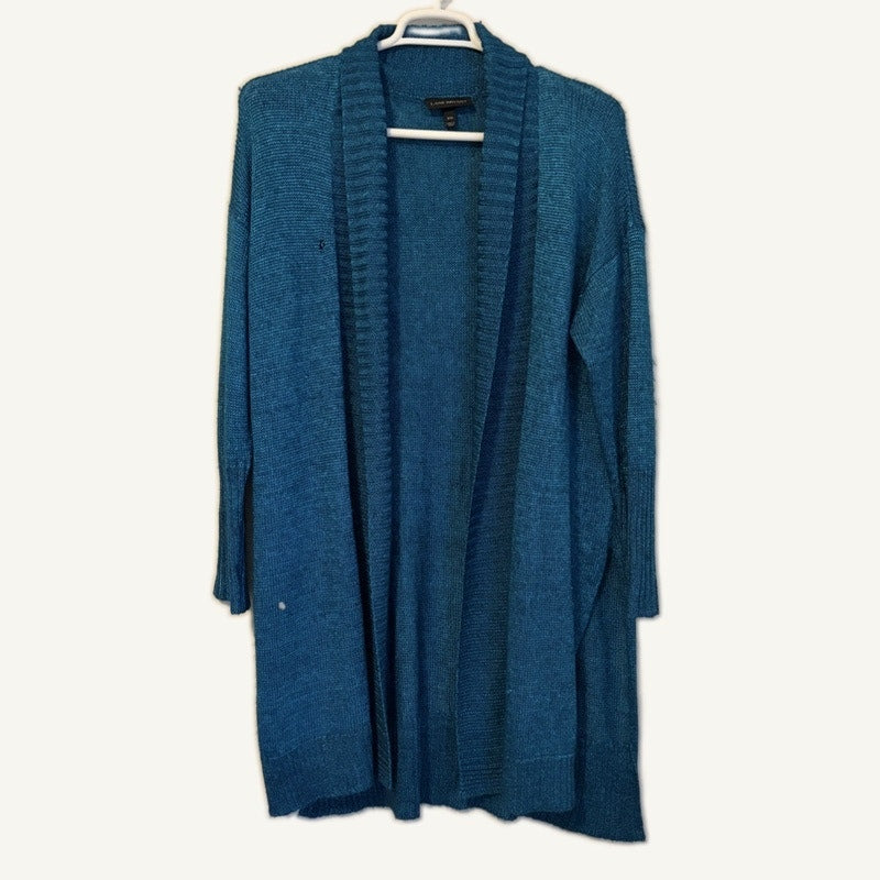 Lane Bryant Salon Studio 3-Piece Teal Floral Tank Pants Cardigan Set L/14-16