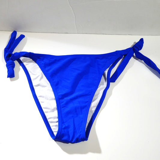 Royal Blue Tie‑Side Bikini Bottoms – Medium (8-10) – NWOT