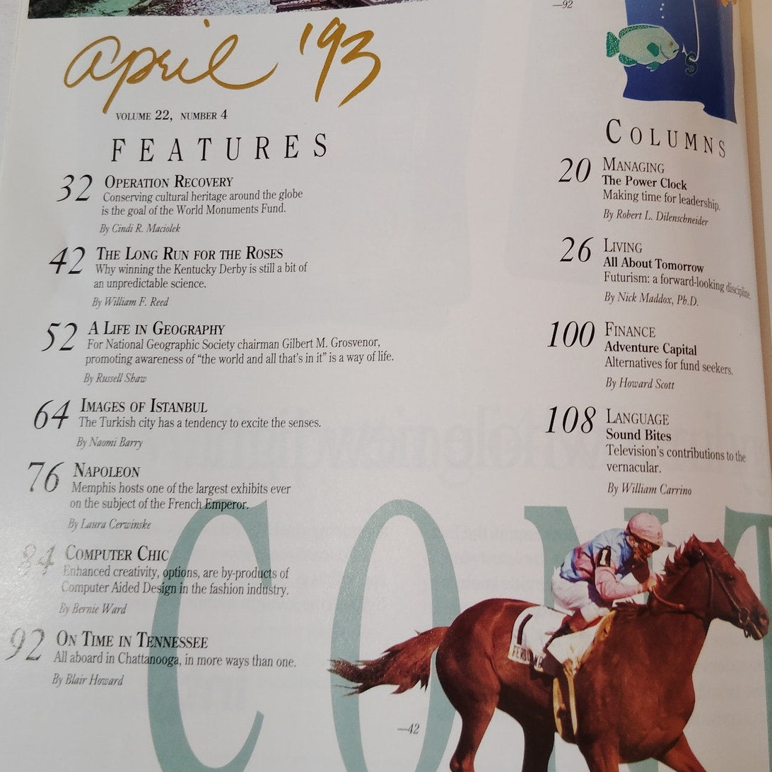 Delta SKY In-Flight Magazine April 1993 - Kentucky Derby Istanbul Napoleon