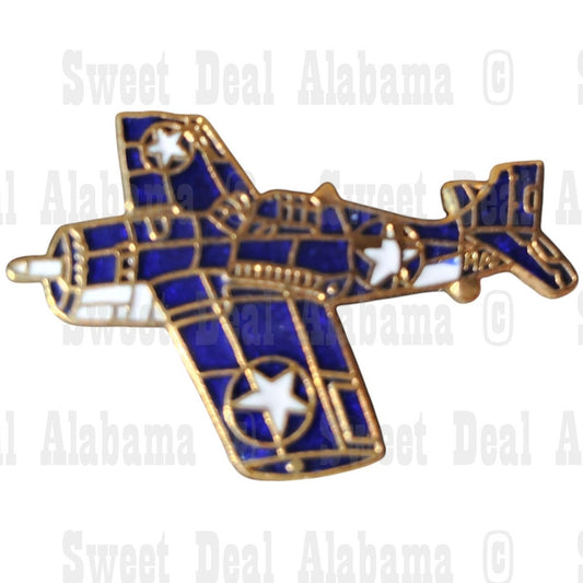 Wildcat FM-1 Aircraft, Collector's Hat, Lapel, Brooch Pin 1-1/8"W x 3/4"H