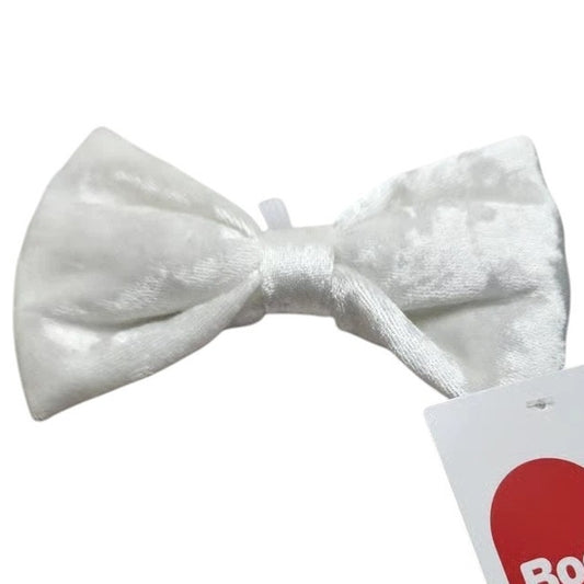 Boots & Barkley Wedding Collection Dog Bowtie White Adjustable Pet Accessory