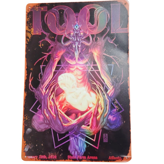 Tool 12x8 Tin Music Poster Sign – Atlanta Concert 2020 – State Farm Arena – January 28