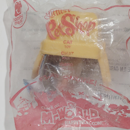 Littlest Pet Shop Cat in Yellow Basket, McDonald's 2010 McWorld Happy Meal Toy