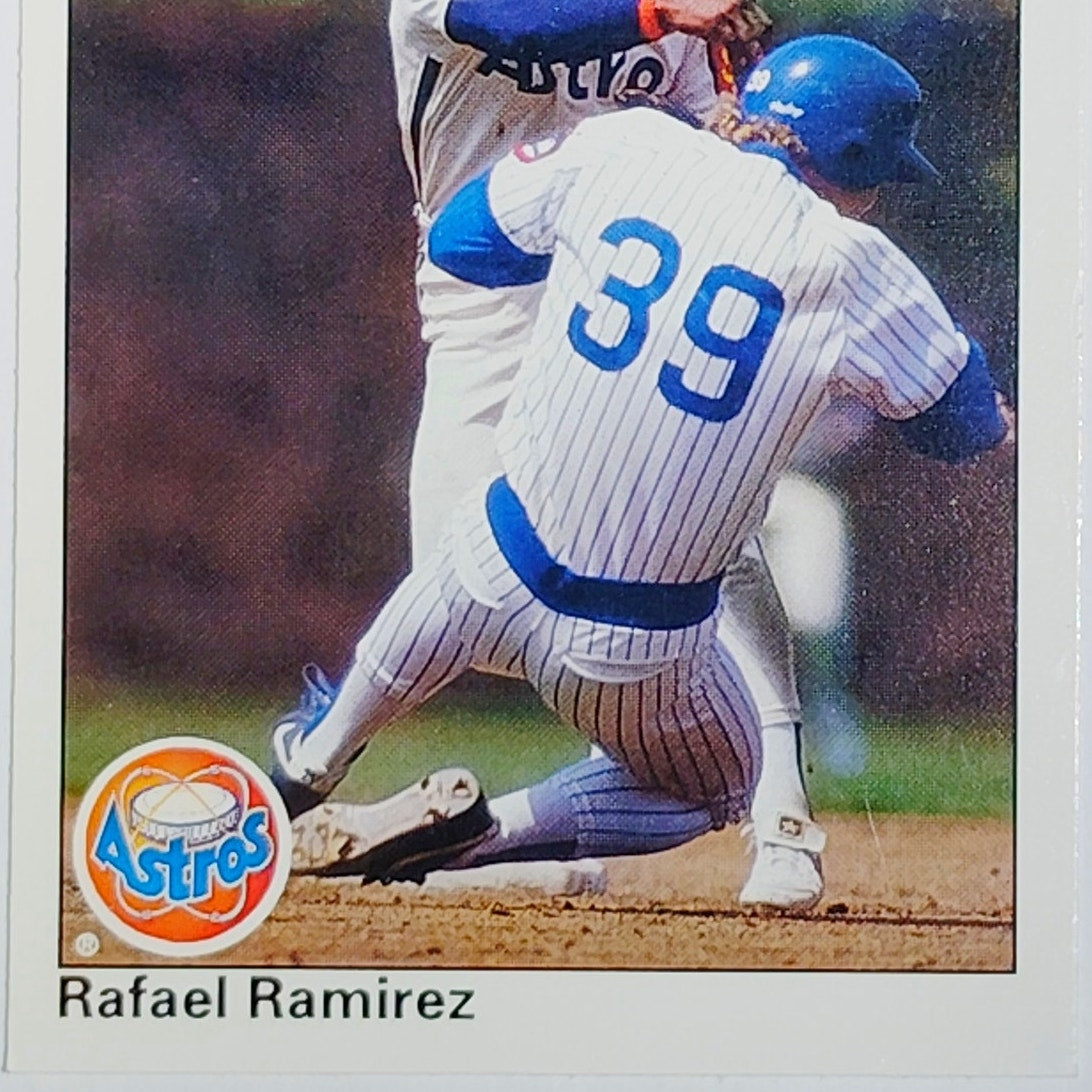 1990 Upper Deck Rafael Ramirez #144 Houston Astros Shortstop Double Play - VG/EX