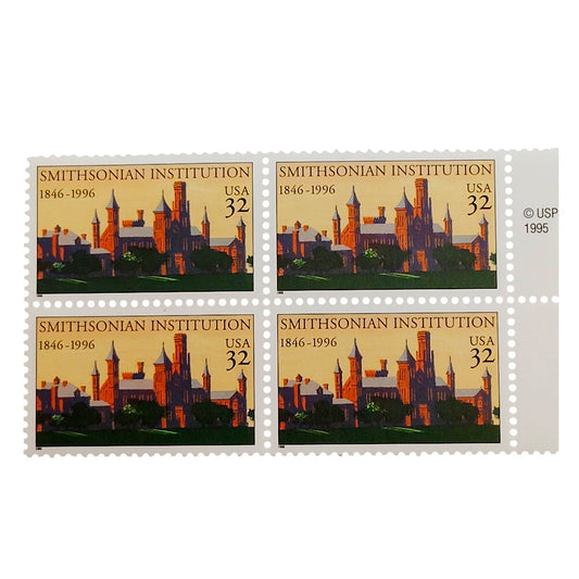 Block of 4 – 1996 USA 32¢ Smithsonian Institution MNH Scott 3061 – Marginal Block